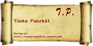 Tüske Paszkál névjegykártya